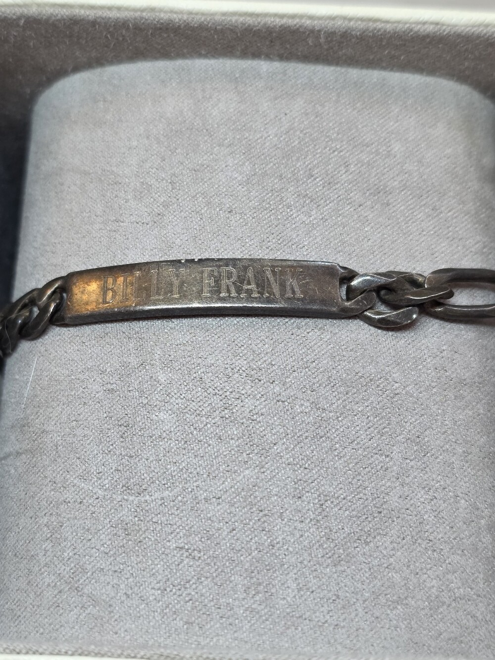 925 ID Bracelet w/ Billy Frank on it
